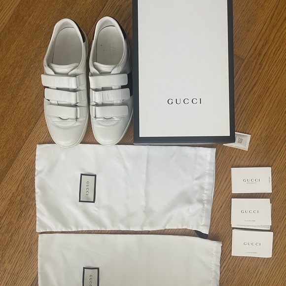 Gucci Grip-Strap Sneakers - Picture 1 of 7